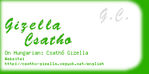 gizella csatho business card